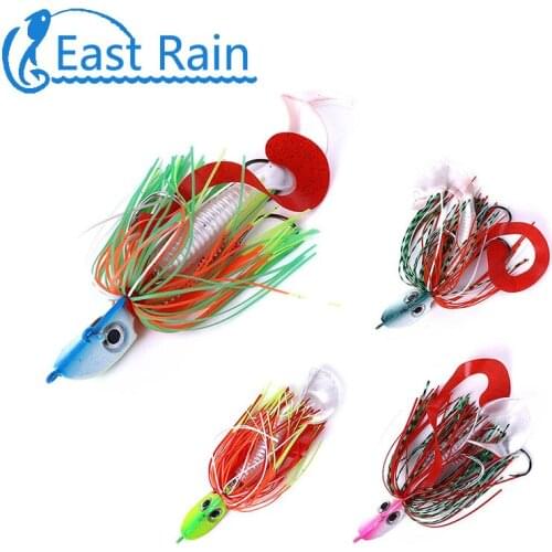 East Rain 4pcs Buzzbait curling tail Grub Artificial Fishing Soft Baits Predator Tackle Worm Wobbles Soft Lures Free shipping