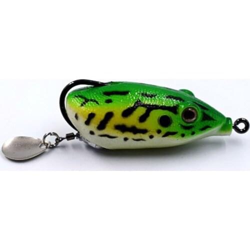 Frogs Fishing Lure Rubber Soft Bass Lures with shone sequin fishing tackle