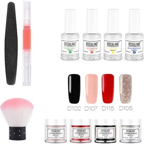 Nail Dipping Powder Starter Kit, Acrylic Quick Dip Powder Nails Powders System Kit UV/LED Light Free Simple Quick Long Lasting