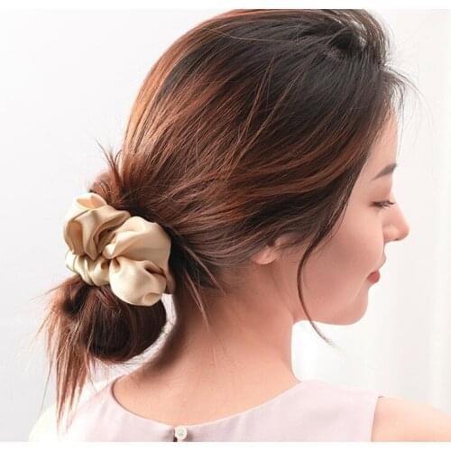 SISISILK Silk Hair Scrunchies for Frizz Prevention, 100% Mulberry Silk, Soft Hair Ties for Breakage, Elastic Polytail Hoders