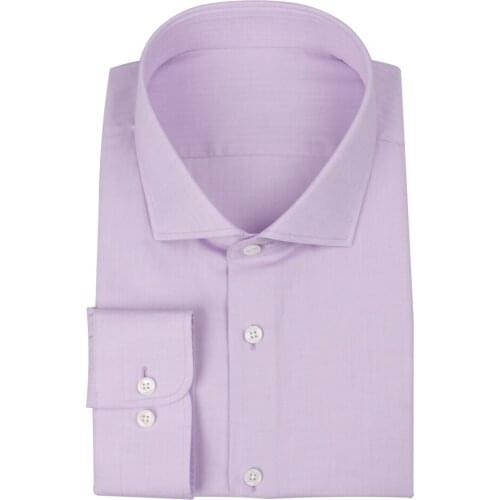 2021 Luxury Dress Shirt Tailor Made Shirts Spread Collar Wedding Dress Shirt Custom Made Shirts Lavender Groom Shirts Chemises