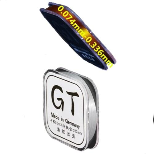 52m Super Strong Competitive Fishing Line More Invisible Line No Memory Nylon Line Fluorocarbon Coated Fishing Line