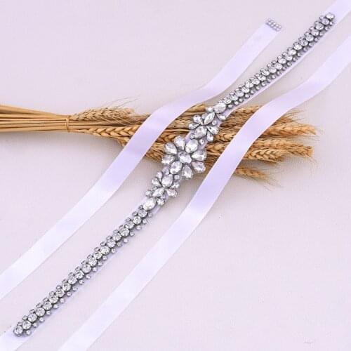 S258 Sparkling Rhinestone Bride Belt Wedding Bridesmaid Bridal Dress Accessories Party Prom Evening Dresses Belts Women Sash
