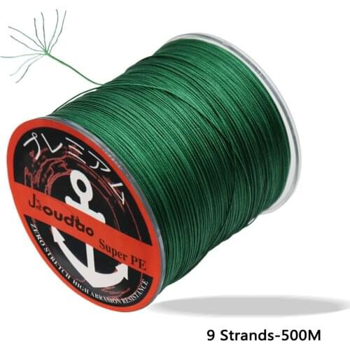 Jioudao Series 9 Strands Weaves Braided 500M/547YD Fishing Line Super Strong PE Line 20LB-200LB Braided Fishing Thread