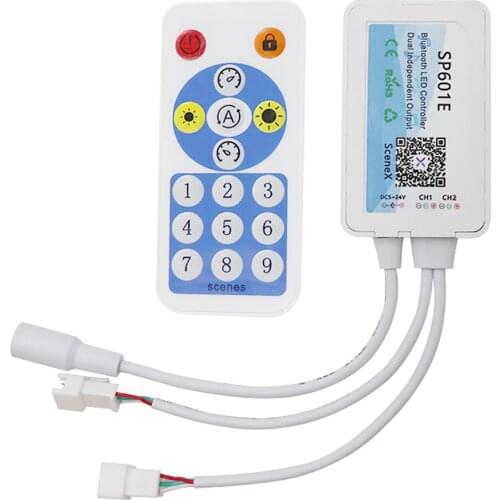 VIPMOON Bluetooth Music Pixel Controller SP601E for Addressable WS2811 SK6812 Dream Colour LED Strip Light