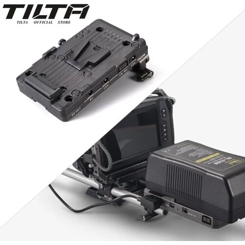 Tilta TA-BTP2-V-G 15mm LWS Rod Adapter V-Mount Battery Plate For Powering BlackMagic BMPCC 4K 6K A7S3 A7SIII Camera Accessories