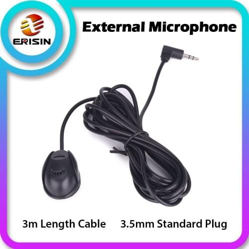 008 3.5mm Plug External Microphone Mic For Bluetooth Enabled Car Radios Units 3M