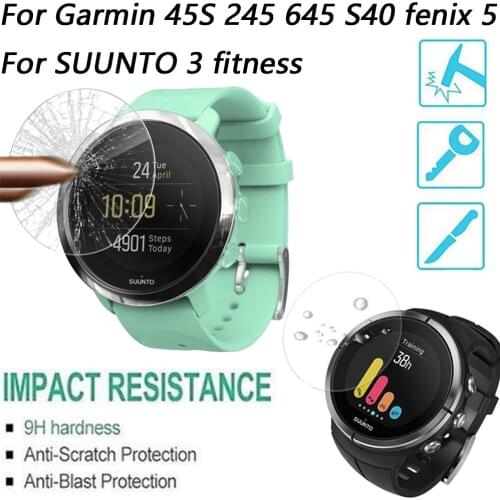 Tempered Glass Screen Protector D35 Film Cover For Suunto 3 Fitness Watch for Garmin Forerunner 45S 245 645 Approach S40/Fenix5S