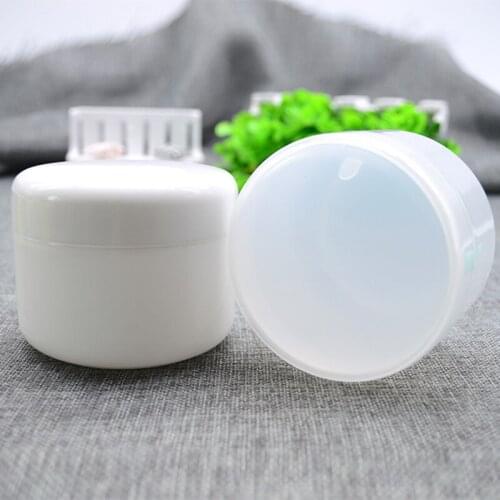 10pcs Plastic Cream Containers Mask Jar White Round Empty with Inner Lids Big Size Packaging Cosmetics Pots Lotion Jars 250g