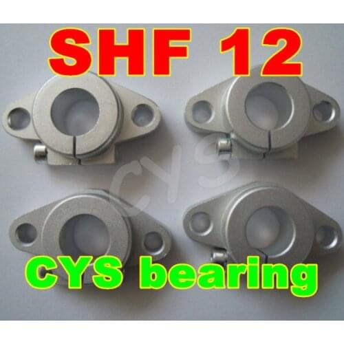 100pcs/lot SHF12 Linear Rail Shaft Support / Linear Rod shaft Support XYZ Table CNC Flange Horizontal Shaft Support