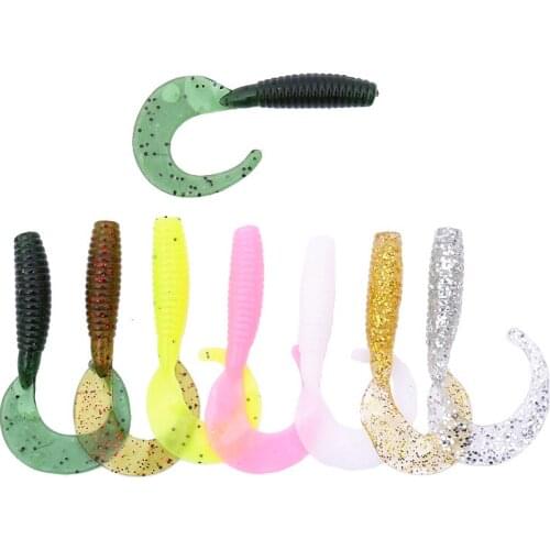12 PC / bag 6cm /1.9g Soft Bait Artificial Lure Bait Bent Tail Sea Fishing Bionic Bait Fishing Tackle Accessories