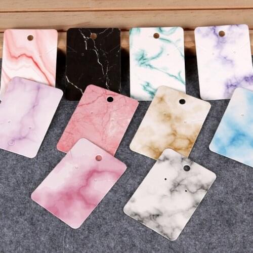 20pcs/lot 5x7cm Colorful Marbling Kraft Paper Card Packing for Jewelry Display Necklace Bracelets Earring Card Holder Price Tags