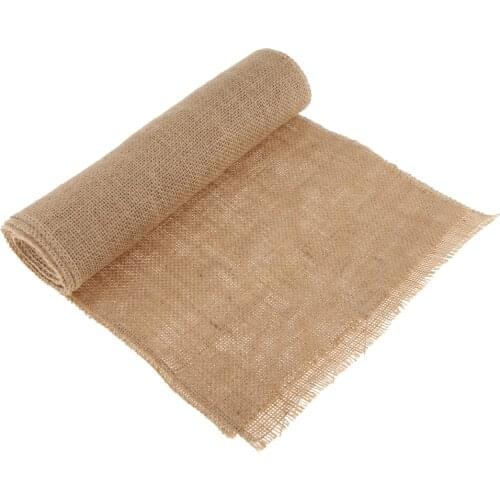 3.5m Rustic Vintage Linen Roll Wide Natural Burlap Roll Ribbon Wedding Christmas Home Decoration DIY Crafts 28 cm Wide