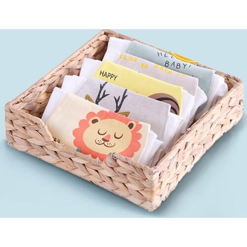 5pcs Six-layers Muslin Baby Sweat Towel Kids Wash Cloth Cartoon Absorbing Baby Stuff for Newborns Cute Striped Towel 0-6 years