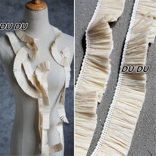 50*3cm Lace creases Clothing accessories fabric LF tassel skirt hemline styling lace fabric DIY