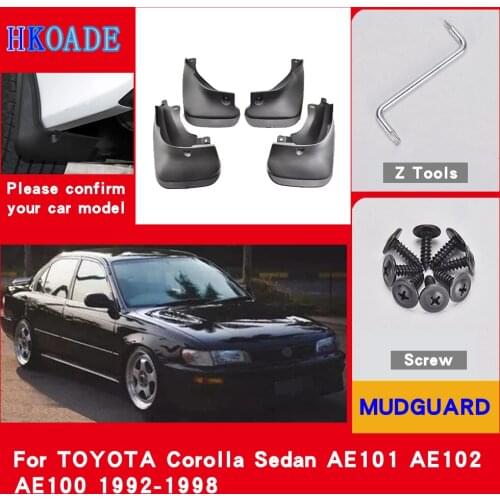 Car Fender Mud Flaps For Toyota Corolla Sedan AE101 AE102 AE100 1992-1998 Mudguards Splash Guards Fender Mudflaps Car Fender