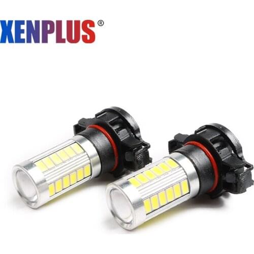 Xenplus 2pcs 5202 H16 (EU) LED 33SMD Car Fog Light Driving Fog Light Bulb Lamp 850lm 6000K DRL Lamp Light Sourcing White DC 12V