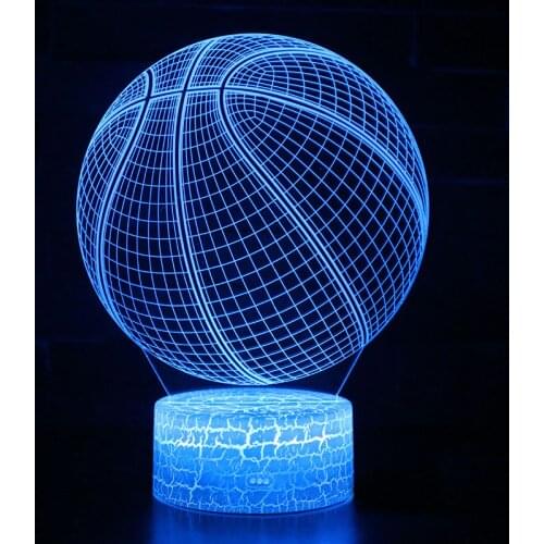 Basketball theme 3D Lamp LED night light 7 Color Change Touch Mood Lamp Christmas present Dropshippping