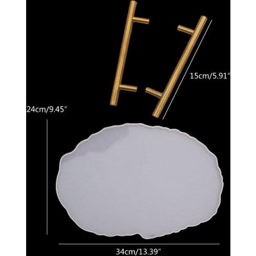 Large Irregular Oval Wave Coaster Mold Cup Mat Silicone Epoxy Resin Mold Art Cra A0NF