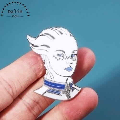 Mass Effect Pins Brooch Liara Figure Badge Alloy Brooches for Women Men Lapel Pin Accessories Jewelry Gifts