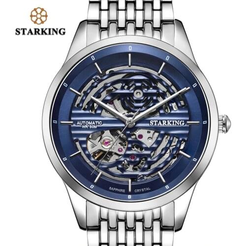 STARKING AAA Automatic Watch Men Luxury Brand Sapphire Crystal 28800 High Beat Movement Mechanic Watch Men 50M Waterproof AM0282