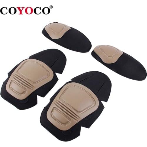COYOCO Military Tactical g3 Frog Suit Interpolated g2 Knee Pads Paintball Airsoft Kneepads Brace Protector & Elbow Support Sand