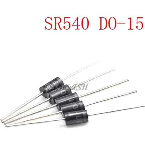 20PCS SR540 40V 5A DO-15 Schottky Diode