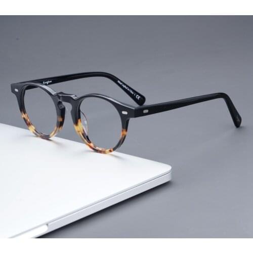 Eyeglow 5187 Designer Eyeglasses Frame Womens Glasses Frame for Men Round Retro Clear Glasses Prescription Glasses Frame