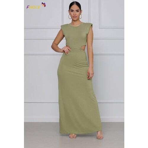 Fnoce Solid Summer Dresses
