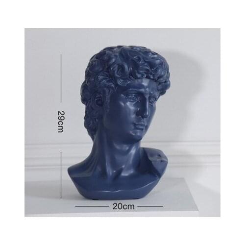 Head Modern Europe Statue Figure Art Bust David Greek Statue Resin Egyptian Adornos Para Casa Decoracion Sala Sculpture AD50DX