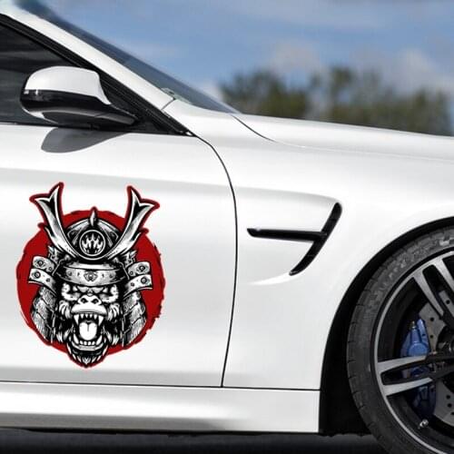 Personality Cool Gorilla Head Samurai Animal Cartoon Decals Stickers for Laptop Phone Suitcase Guitar Fridge Car