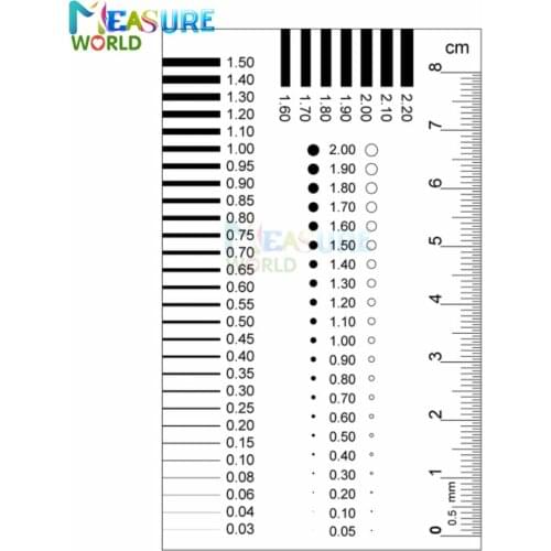 Measuring pass Badge gauge Stain card Point gauge wire gauge Transparent film ruler Stain crack contrast ruler