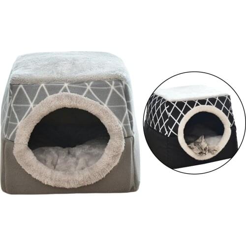 Cat Bed for Indoor Cats, Machine Washable Cat Beds, Cat Beds for Indoor Cats or Small Dogs, Puppy, Kitty, Kitten, Rabbit