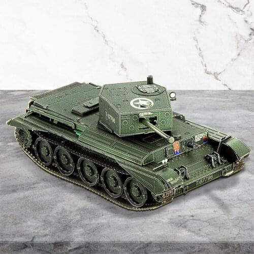 Piececool 3D Metal Puzzle CROMWELL tank model KITS Gift jigsaw Toys For Children
