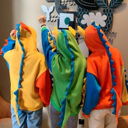 Cute Hoodies Women Pullovers Long Sleeve Color Block Dinosaur Hoodie Autumn Winter Sweatshirt толстовка ropa de mujer 2020