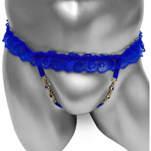Lace Open Crotch Ruffles Sissy Men Panties G String T Back Underwear Gay Sexy Lingerie Funny