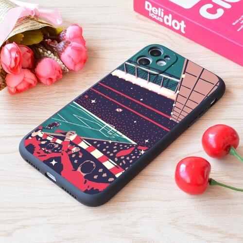 For iPhone Anfield Print Soft Matt Apple Case