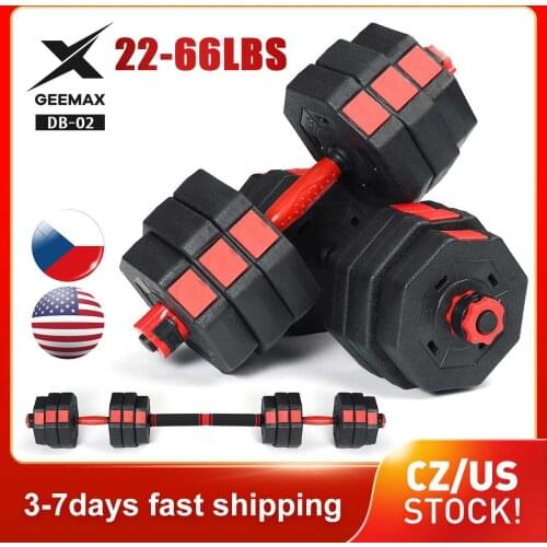 GEEMAX 30KG Steel Dumbbells Barbell Set Adjustable Gym Weights Dumbbell Home Workout Exercise Training Fitness Device EU Stock