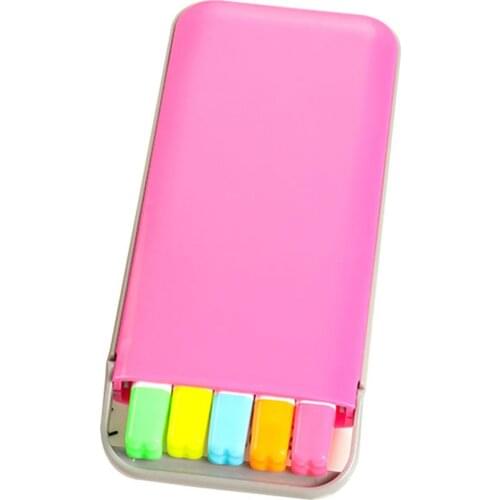 5 Color Art Marker Highlighter Pen Set Thick Tip for Student Home Office Fluorescent Pen EM88