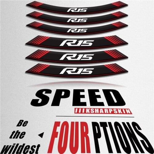 Motorcycle sticker stripe personality wheel stickers creative reflective decorative tires for YAMAHA R15