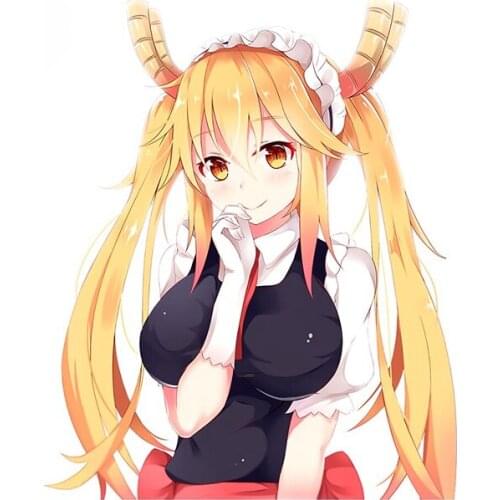 13cm x 10cm for Kobayashi-san Chi no Maid Dragon Anime Decal Car Assessoires Stickers Surfboard Trunk Waterproof