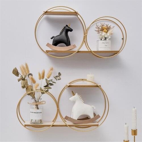 Wall Hanging Storage Shelf Organizing Objects Room Decor Wrought Iron Decoration For Bedroom Living Room Dining Room