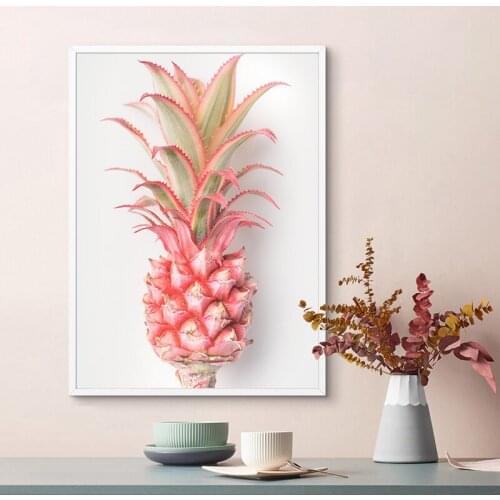 Pink Pineapple Plant Wall Art Poster Minimalism Monstera Nordic Canvas Painting For living Room Decoration Picture Home Decor