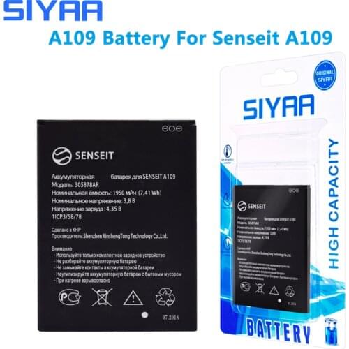 Original SIYAA A109 Battery For Senseit A109 Battery High Capacity 1950mAh Replacement Lithium Polymer Batteries