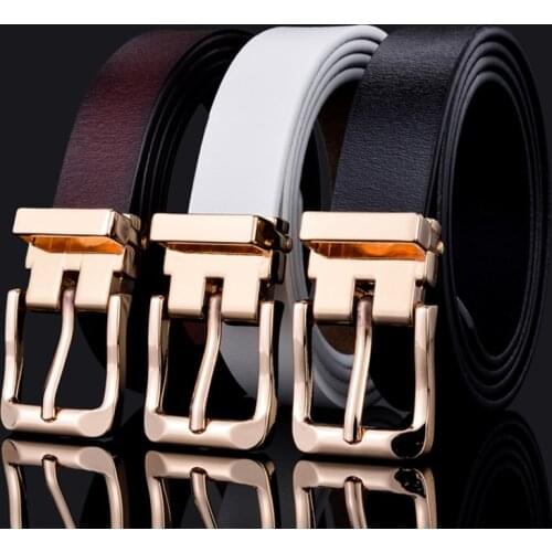 Men High Quality Genuine Leather Belt Luxury Designer Belts Men Cowskin Fashion Strap Male Jeans For Man Cowboy Waistband