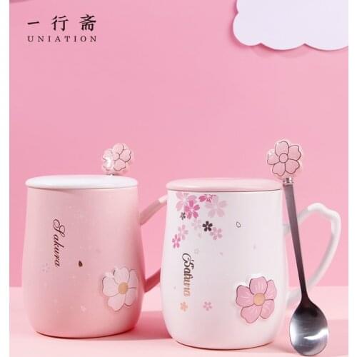 Cute Cat Paw Mugs Cartoon Moon Ceramic Drinking Cup Creative Breakfast Milk Coffee Mug With Lid Spoon For Girl Gift