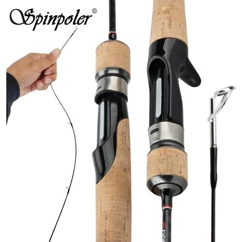 Spinpoler 1.5m/1.68m Spinning Casting Fishing Rod high carbon Solid Tip Baitcasting lure weight 0.5-8g UL Lure Rod Cork Handle