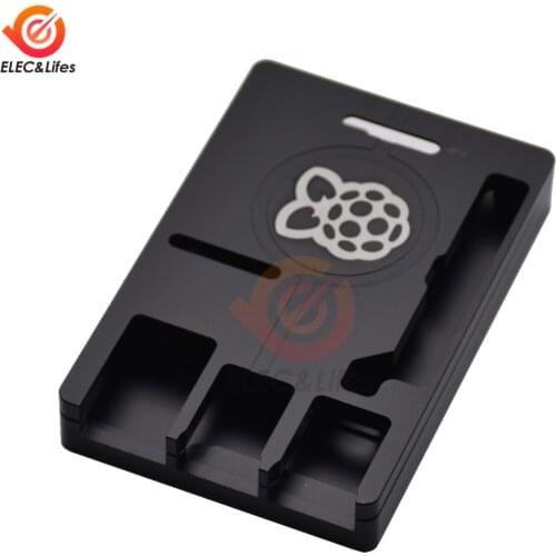 For Raspberry Pi 3 Model B+ Black CNC Aluminum Case Ultra-thin Metal Shell for RPI 3 Model B plus Enclosure