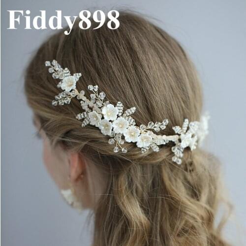 Vintage Wedding Hair Comb Crystal Flower Bridal Hair Accessories for Women Headpiece Wedding Hair Jewelry Headwear Tiara S8193