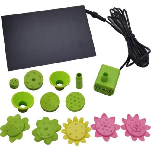 Water Pumps Nozzle Float 9V/1.8W Without Power Storage Function Petal Bird Bath Outdoor Garden Spray Pond Solar Fountain
